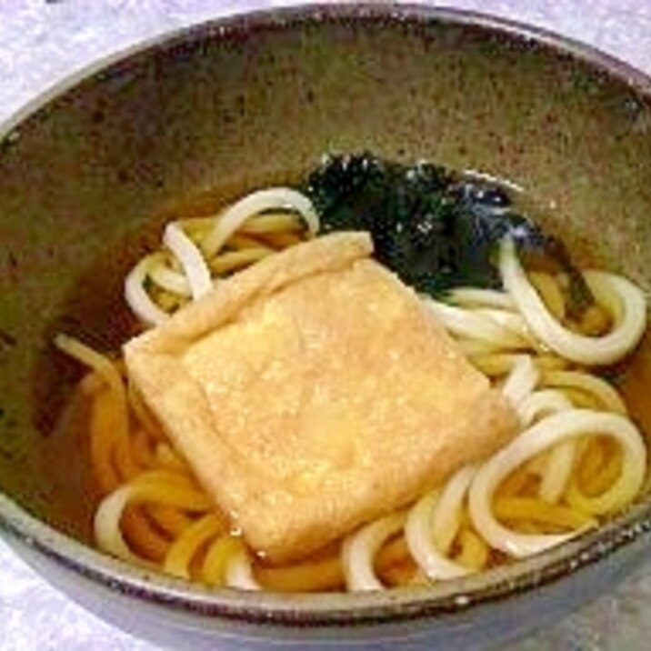 我が家のふつうなきつねうどん